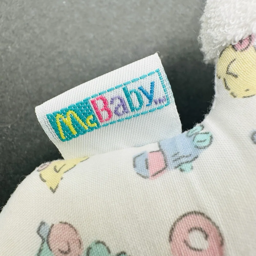 Soft Dreams Bunny Rabbit Terrycloth Rattle McBaby Stuffed Plush 10